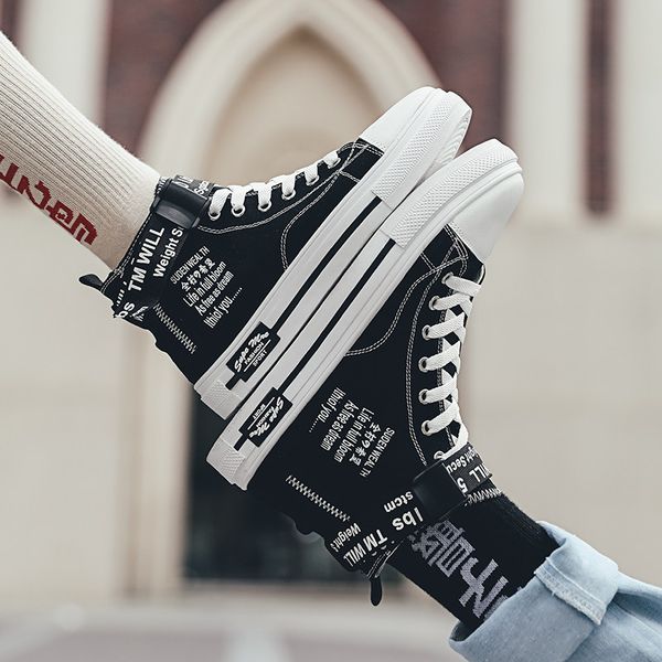 2020 new summer trend of korean men's wild casual canvas high-shoes men's shoes breathable shoes tide, Black
2020 new summer trend of korean men's wild casual canvas high-shoes men's shoes breathable shoes tide, Black