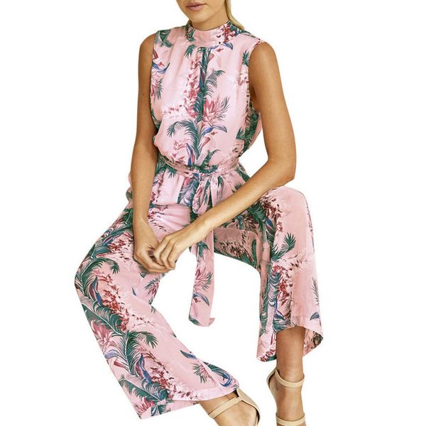 women tracksuit women chiffon floral printed backless bandage wide leg pants sleeveless clothes drop shipping, Gray
women tracksuit women chiffon floral printed backless bandage wide leg pants sleeveless clothes drop shipping, Gray
