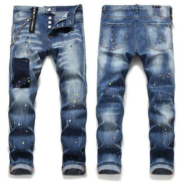мужские разрывы натяжные черные джинсы мода slim fit омывается motocycle джинсовые брюки hip hop панелями брюки приталенный эластичные брюки, Blue
мужские разрывы натяжные черные джинсы мода slim fit омывается motocycle джинсовые брюки hip hop панелями брюки приталенный эластичные брюки, Blue