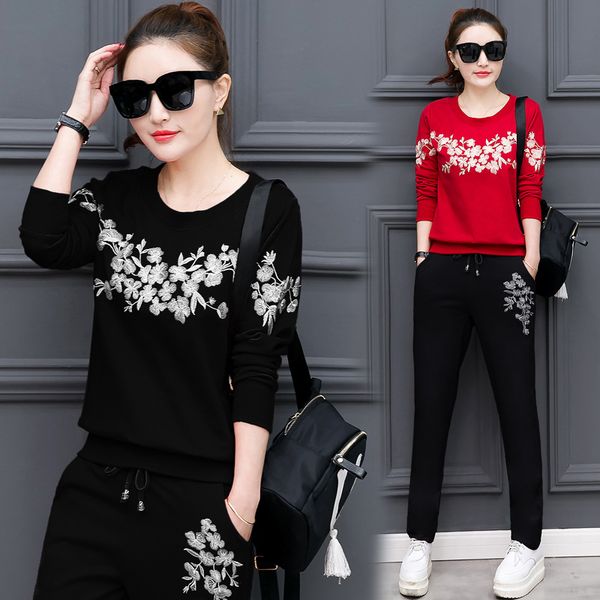 lguc.h sweat suits woman embroidery 2 piece set women 2020 autumn fashion 2 piece sets womens outfits casual female clothes red, Gray
lguc.h sweat suits woman embroidery 2 piece set women 2020 autumn fashion 2 piece sets womens outfits casual female clothes red, Gray