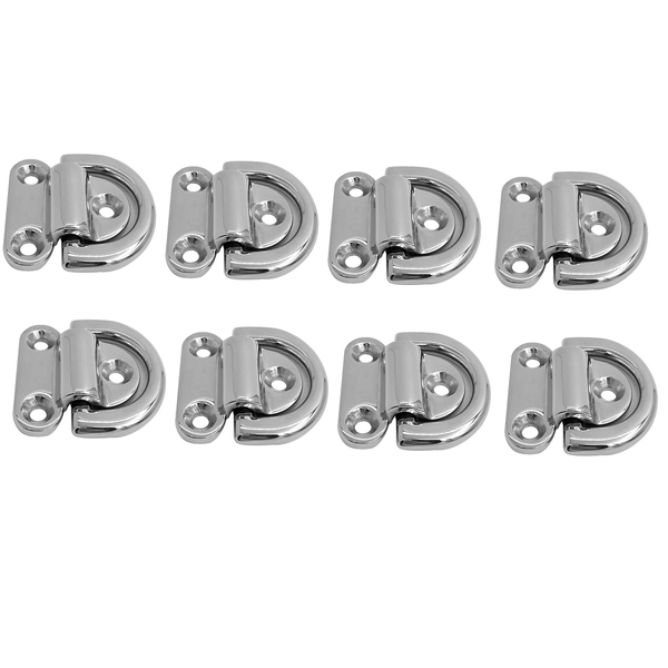 8pcs heavy duty 316 stainless steel small folding pad eye deck lashing d ring staple cleat for trailer marine boat rv caravan
8pcs heavy duty 316 stainless steel small folding pad eye deck lashing d ring staple cleat for trailer marine boat rv caravan
