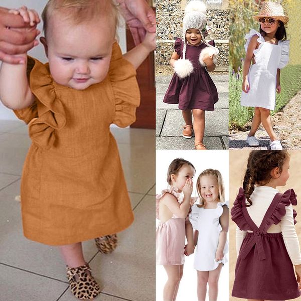 summer newborn baby girls sleeveless ruffle solid dress backless dresses clothes dress for girls 3 years, Red;yellow
summer newborn baby girls sleeveless ruffle solid dress backless dresses clothes dress for girls 3 years, Red;yellow