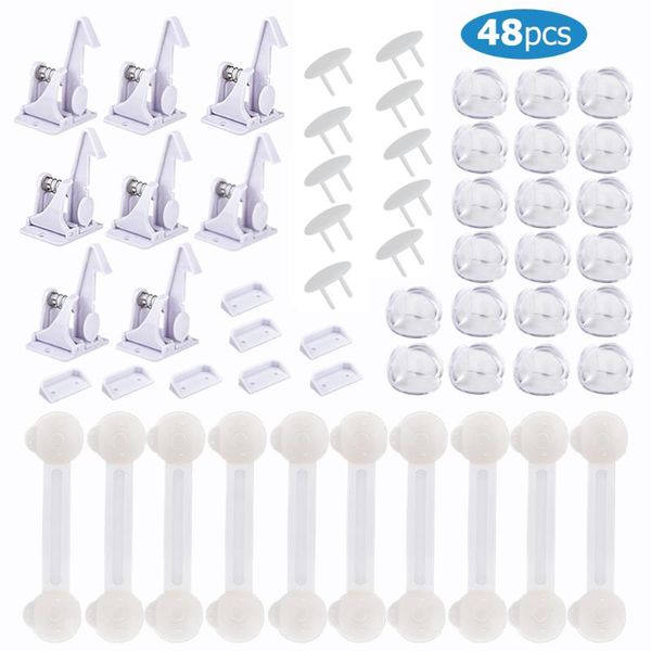 48pcs child lock outlet plug cover cabinet strap drawer locking door silicone protector table corner baby kids safety protection
48pcs child lock outlet plug cover cabinet strap drawer locking door silicone protector table corner baby kids safety protection