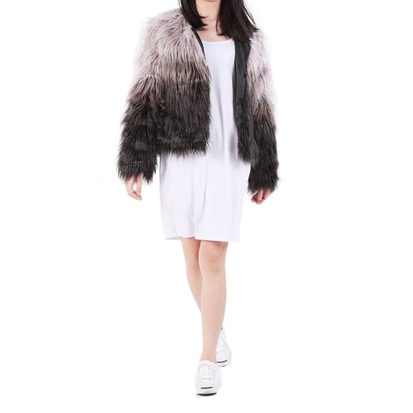 fur coats autumn winter lady gradient overcoat jacket long hair outerwear soft jackets women shaggy faux fur coat, Black
fur coats autumn winter lady gradient overcoat jacket long hair outerwear soft jackets women shaggy faux fur coat, Black