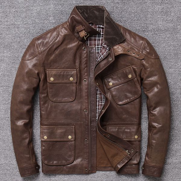 men's leather & faux .2021 batik tree paste sheepsking outwear,men vintage slim genuine jacket.classic m65 hunting coat, Black
men's leather & faux .2021 batik tree paste sheepsking outwear,men vintage slim genuine jacket.classic m65 hunting coat, Black