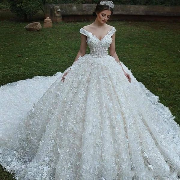 2019 new a line wedding dresses off shoulder full lace hand made flowers cap sleeves chapel train plus size custom bridal gowns, White
2019 new a line wedding dresses off shoulder full lace hand made flowers cap sleeves chapel train plus size custom bridal gowns, White
