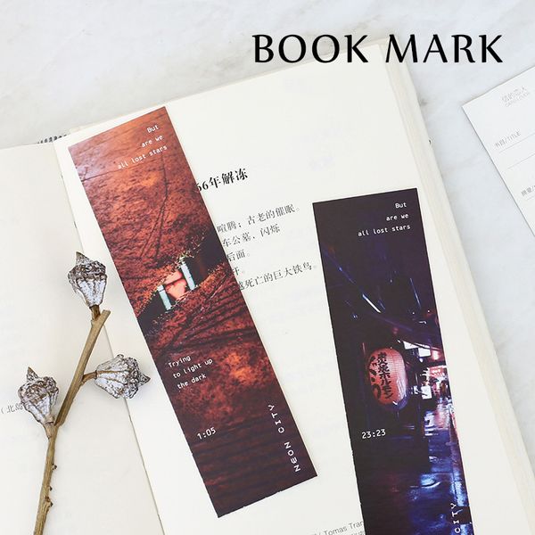 

30pcs/pack retro neon night bookmark paper bookmarks vintage page marker stationery school office supplies papeleria sl2080