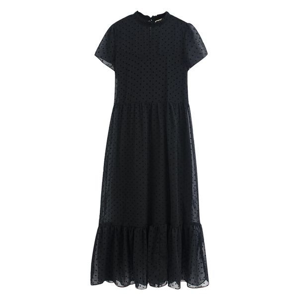 elegant women dots flocking mesh long dress 2020 summer fashion ladies black transparent dresses female boho dress girls chic, Black;gray
elegant women dots flocking mesh long dress 2020 summer fashion ladies black transparent dresses female boho dress girls chic, Black;gray