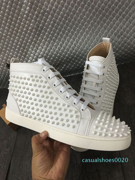 fashion designer shoe man casual woman sneaker new high mixed colors red black white flat bottom spikes party wedding shoe with box qa20
fashion designer shoe man casual woman sneaker new high mixed colors red black white flat bottom spikes party wedding shoe with box qa20