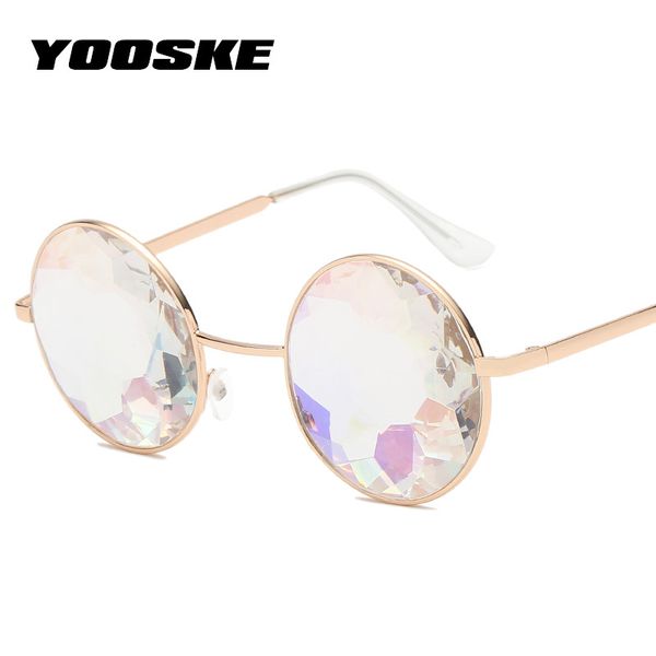 yooske metal frame women retro round kaleidoscope rave festival sunglasses men party cosplay goggles, White;black
yooske metal frame women retro round kaleidoscope rave festival sunglasses men party cosplay goggles, White;black