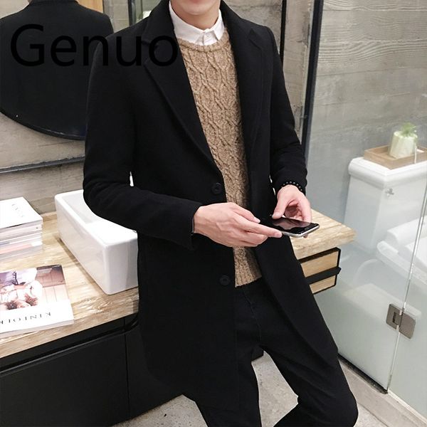 2019 new winter wool coat men leisure long sections woolen coats men's pure color casual fashion jackets / casual men overcoat, Black
2019 new winter wool coat men leisure long sections woolen coats men's pure color casual fashion jackets / casual men overcoat, Black