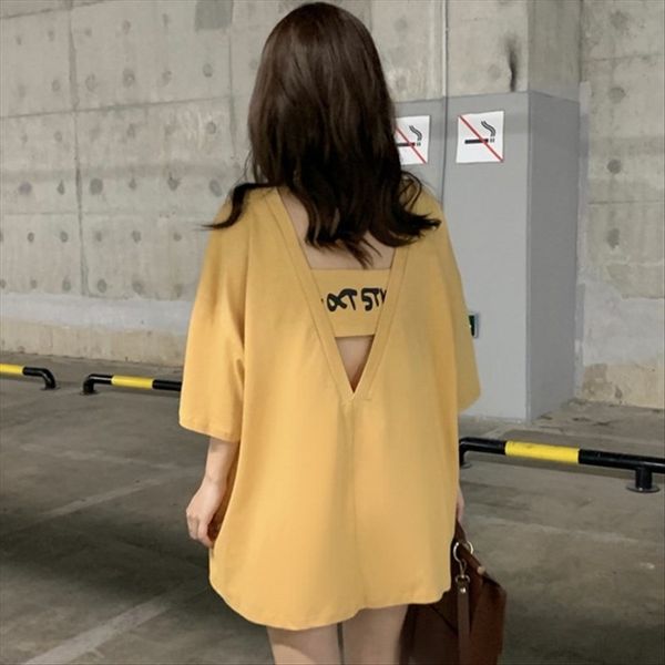backless women's summer dress t-shirt vest half-sleeve loose slim medium-long super-fire cec short-sleeved t-shirt, White
backless women's summer dress t-shirt vest half-sleeve loose slim medium-long super-fire cec short-sleeved t-shirt, White