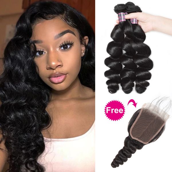 buy 3bundles get a closure deep loose hair extensions brazilian human hair bundles with closure loose wave yaki straight water wave, Black
buy 3bundles get a closure deep loose hair extensions brazilian human hair bundles with closure loose wave yaki straight water wave, Black