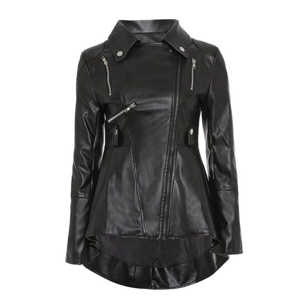 women pu jackets casual gothic black plus size punk slim lapel zipper solid coats office lady female fashion goth overcoats, Black;brown
women pu jackets casual gothic black plus size punk slim lapel zipper solid coats office lady female fashion goth overcoats, Black;brown
