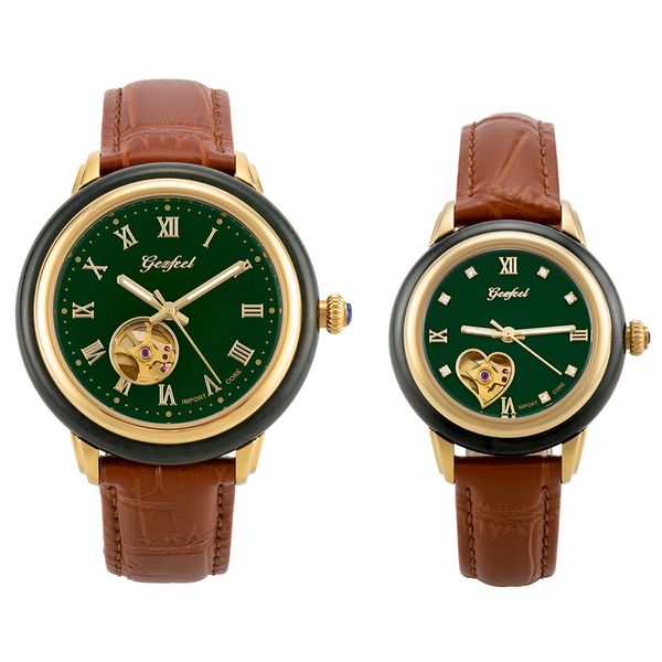 new jade couple watch women watches creative business men's watches jades automatic mechanical personality carnival female clock, Slivery;brown
new jade couple watch women watches creative business men's watches jades automatic mechanical personality carnival female clock, Slivery;brown