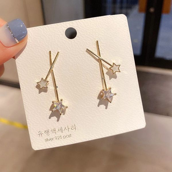 delicate double stars cross earrings for women gold color cubic zircon earrings fashion jewelry, Golden;silver
delicate double stars cross earrings for women gold color cubic zircon earrings fashion jewelry, Golden;silver