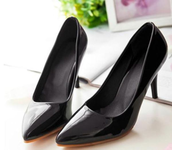 2019 women's shoes in spring and autumn with new style high heel fine heel pointed end@9017, Black
2019 women's shoes in spring and autumn with new style high heel fine heel pointed end@9017, Black