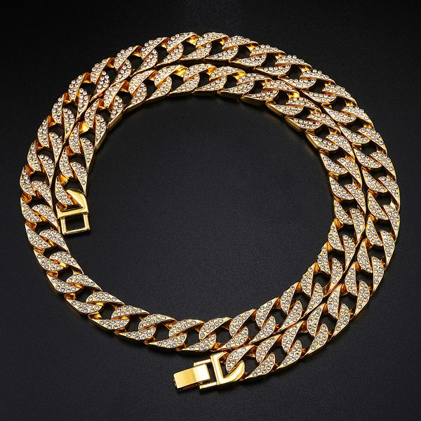 us7 hip hop iced out miami cuban link chain necklaces for mens bling crystal rhinestone cz rapper necklace jewelry, Silver
us7 hip hop iced out miami cuban link chain necklaces for mens bling crystal rhinestone cz rapper necklace jewelry, Silver
