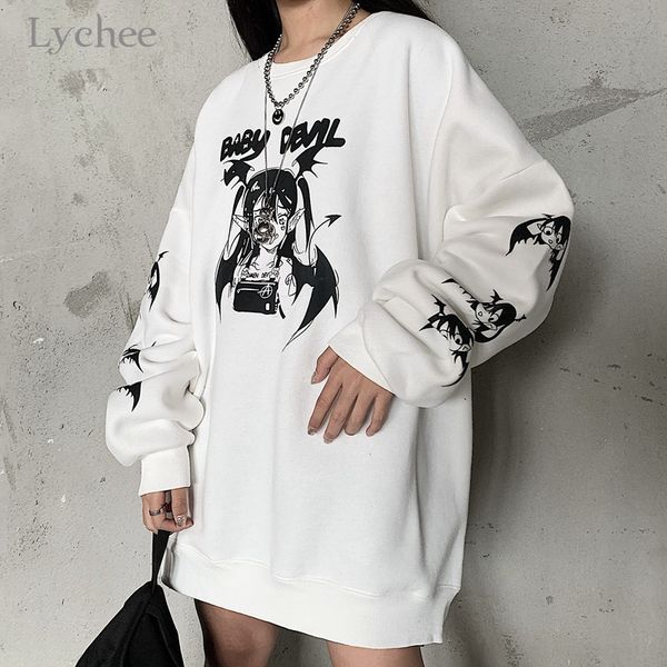 lychee harajuku cartoon devil girl women fleece sweatshirts loose spring autumn winter lady casual o-neck female pullovers, Black
lychee harajuku cartoon devil girl women fleece sweatshirts loose spring autumn winter lady casual o-neck female pullovers, Black