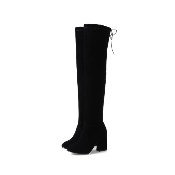 women boots popular fashion ladies shoes thick high heels round toe platform soft leather high boots women's casual warm, Black
women boots popular fashion ladies shoes thick high heels round toe platform soft leather high boots women's casual warm, Black