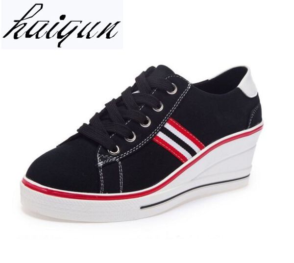 big size 35~43 canvas shoes women casual elevator platform shoes female high hidden wedge heels zapatillas mujer, Black
big size 35~43 canvas shoes women casual elevator platform shoes female high hidden wedge heels zapatillas mujer, Black