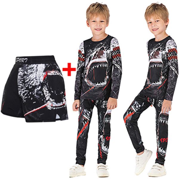 children's rashguard 3d compression kids boxing bjj jersey+pants jujitsu ropa spodenki boy gym t shirt+pants sportsuits, Black;red
children's rashguard 3d compression kids boxing bjj jersey+pants jujitsu ropa spodenki boy gym t shirt+pants sportsuits, Black;red