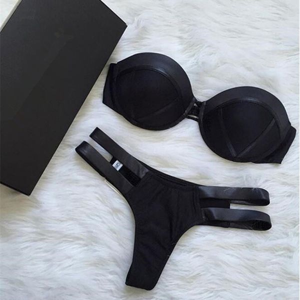 black patchwork bikini set strapless swimwear women push up biquini thong bikini bandeau swimsuit backless bathingsuit, White;black
black patchwork bikini set strapless swimwear women push up biquini thong bikini bandeau swimsuit backless bathingsuit, White;black