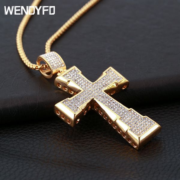 cross pendants necklaces men gold color stainless steel iced out crucifix chain necklace male hip hop jewelry gift, Silver
cross pendants necklaces men gold color stainless steel iced out crucifix chain necklace male hip hop jewelry gift, Silver
