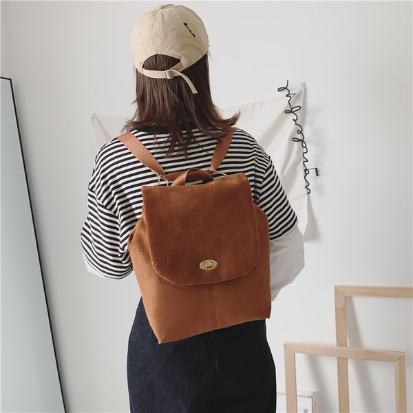 2019 new shoulder bag casual flip female bag multi-lock retro matte