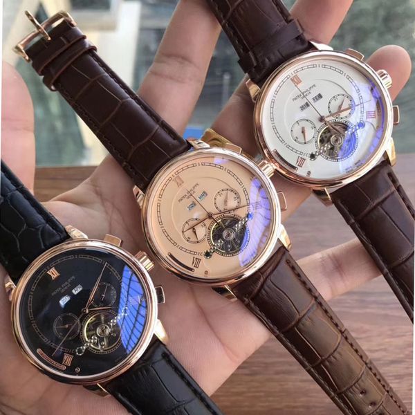 men's watch 2019 famous brand fashion designer men's watch sports mechanical calendar black leather gold stainless steel watch, Slivery;brown
men's watch 2019 famous brand fashion designer men's watch sports mechanical calendar black leather gold stainless steel watch, Slivery;brown