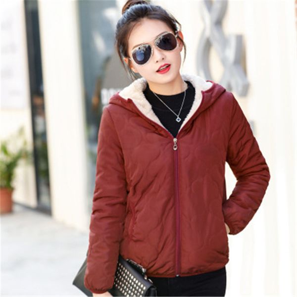 autumn 2019 new parkas basic jackets female women winter plus velvet lamb hooded coats cotton winter jacket womens outwear coat, Black
autumn 2019 new parkas basic jackets female women winter plus velvet lamb hooded coats cotton winter jacket womens outwear coat, Black