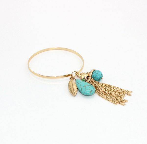 fashion gold color natural stone waterdrop kallaite stone tassel bangle bracelet for women jewelry, Black
fashion gold color natural stone waterdrop kallaite stone tassel bangle bracelet for women jewelry, Black
