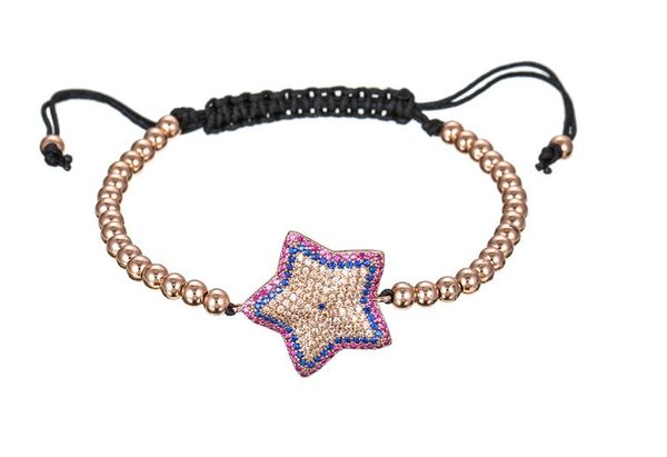 gold silver rose gold micro pave cz zircon rope adjusted macrame bracelet young xy435 star charm braided braiding bangles, Black
gold silver rose gold micro pave cz zircon rope adjusted macrame bracelet young xy435 star charm braided braiding bangles, Black