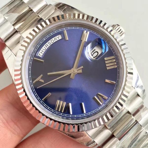 sell watch day date 41mm dila blue face mechanical men's watches stainless steel bezel folding buckle strap men's quality wristwat, Slivery;brown
sell watch day date 41mm dila blue face mechanical men's watches stainless steel bezel folding buckle strap men's quality wristwat, Slivery;brown