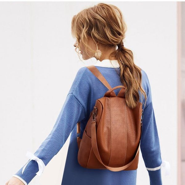 2020 large capacity backpack korean-style solid color anti-theft women's small backpack leather small
2020 large capacity backpack korean-style solid color anti-theft women's small backpack leather small