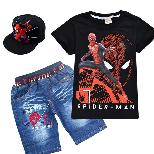 boys short sleeve spider man t shirt+short pant and hat 3pc sport sets summer children's clothing kids new summer clothes suits, White
boys short sleeve spider man t shirt+short pant and hat 3pc sport sets summer children's clothing kids new summer clothes suits, White