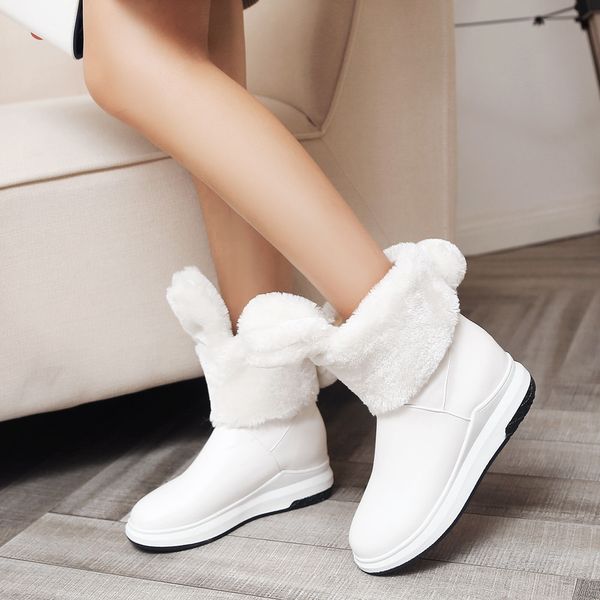 winter women shoes ears flat keep warm shoes nice autumn winter female round-toe proof snow water boots botas mujer, Black
winter women shoes ears flat keep warm shoes nice autumn winter female round-toe proof snow water boots botas mujer, Black