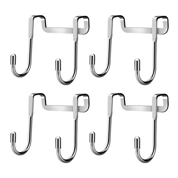 4pc over door hook s shaped strong hook stainless steeldoor back hanging door hanger holder for kitchen,bathroom,bedroom
4pc over door hook s shaped strong hook stainless steeldoor back hanging door hanger holder for kitchen,bathroom,bedroom