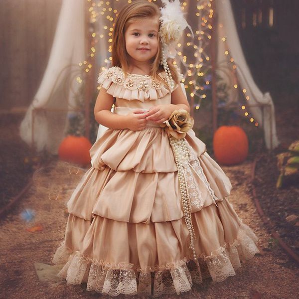 vintage wedding flower girl dresses with ruffled skirt pearls o-neck ruffles lace sleeveless first communion pageant gowns custom made, White;blue
vintage wedding flower girl dresses with ruffled skirt pearls o-neck ruffles lace sleeveless first communion pageant gowns custom made, White;blue