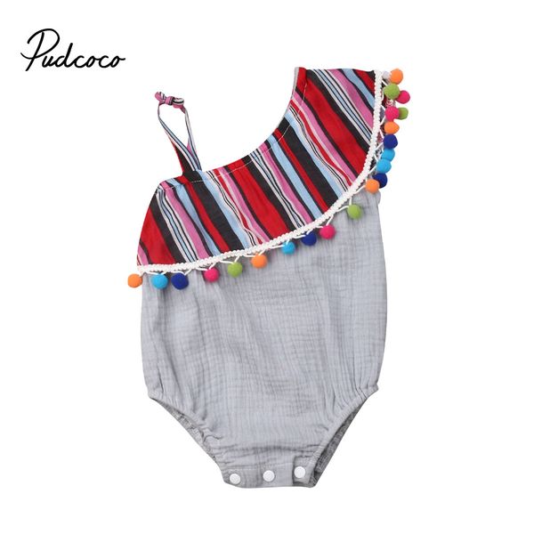 2019 brand new newborn infnat baby girl one shoulder bodysuit rainbow colorful strip tassel ball princess jumpsuit clothes 0-24m
2019 brand new newborn infnat baby girl one shoulder bodysuit rainbow colorful strip tassel ball princess jumpsuit clothes 0-24m