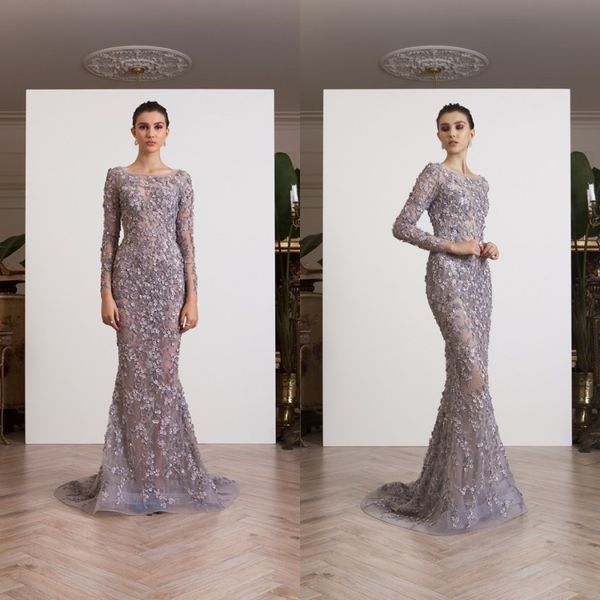 azzi osta 2019 русалка пром платья с длинным рукавом кружева аппликация бусины иллюзия знаменитости платья партии дубай развертки поезд вече, Black 
azzi osta 2019 русалка пром платья с длинным рукавом кружева аппликация бусины иллюзия знаменитости платья партии дубай развертки поезд вече, Black