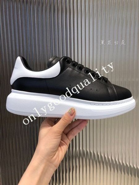 

New ea on de igner hoe fa hion luxury women hoe men 039 leather lace up platform over ized ole neaker white black ca ual hoe