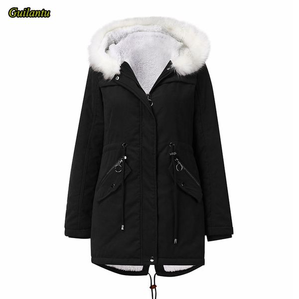 women's down & parkas guilantu winter jacket women thick wool liner padded hooded coat female plus size white fur collar hoodies long p, Black
women's down & parkas guilantu winter jacket women thick wool liner padded hooded coat female plus size white fur collar hoodies long p, Black