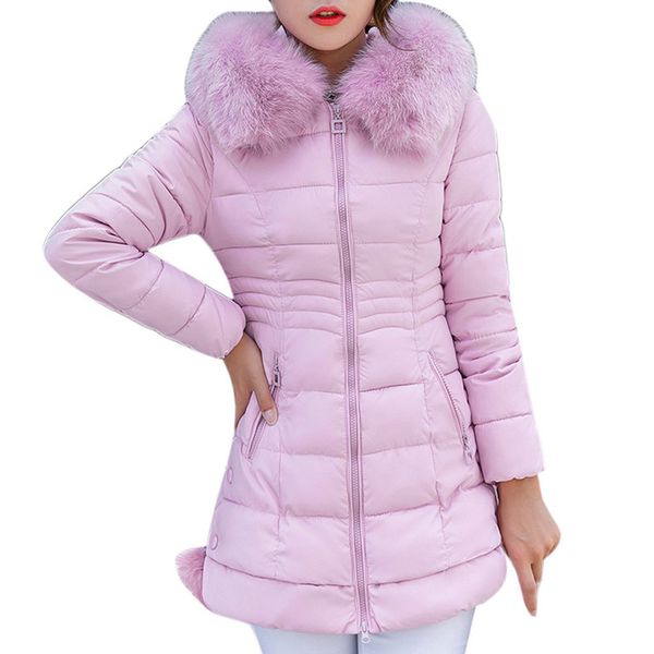 women hooded outwear warm coat long thick fur collar cotton parka slim jacket 2018 new arrival ot8, Black
women hooded outwear warm coat long thick fur collar cotton parka slim jacket 2018 new arrival ot8, Black