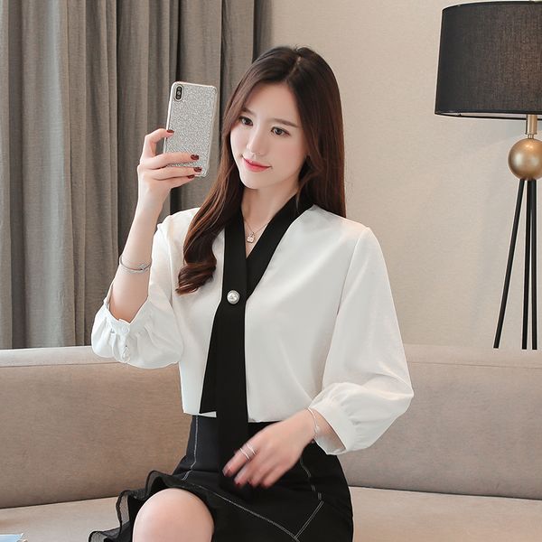 fashion woman blouses 2020 spring v-neck long sleeve women shirts office work wear women blouse shirt female blusas femininas, White
fashion woman blouses 2020 spring v-neck long sleeve women shirts office work wear women blouse shirt female blusas femininas, White