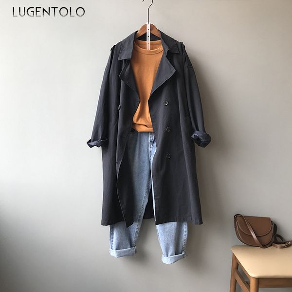lugentolo long coat women autumn trench loose solid color turndown collar new long sleeve button temperament fashion trench, Tan;black
lugentolo long coat women autumn trench loose solid color turndown collar new long sleeve button temperament fashion trench, Tan;black