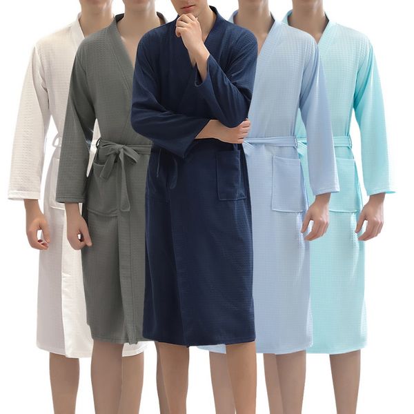 cysincos thin summer kimono fashion robe men women bathrobe waffle robes soft peignoir homme badjas sleep lounge sleepwear, Black;brown
cysincos thin summer kimono fashion robe men women bathrobe waffle robes soft peignoir homme badjas sleep lounge sleepwear, Black;brown