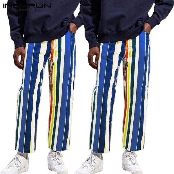 men's pants fashion men rainbow color stripe elastic waist straight baggy casual harem trousers joggers mens street sweatpants incerun, Black
men's pants fashion men rainbow color stripe elastic waist straight baggy casual harem trousers joggers mens street sweatpants incerun, Black