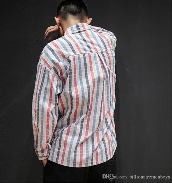 stripe print mens shirts fashion loose long sleeve single breasted mens shirts casual males clothing, White;black
stripe print mens shirts fashion loose long sleeve single breasted mens shirts casual males clothing, White;black