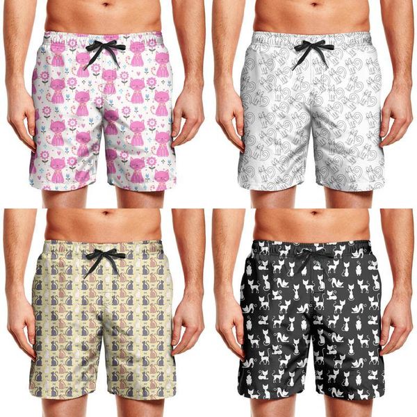 men's swimming trunks pink cats with flowers sports jogging quick dry board shorts custom quiet cute white black background and blue ca
men's swimming trunks pink cats with flowers sports jogging quick dry board shorts custom quiet cute white black background and blue ca